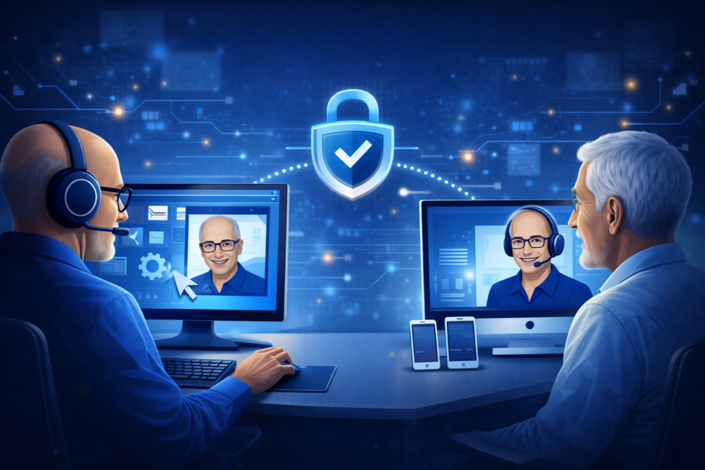 Assistance informatique à distance – Prise en main sécurisée 2 Dépannage informatique à distance avec intervention immédiate et connexion sécurisée.